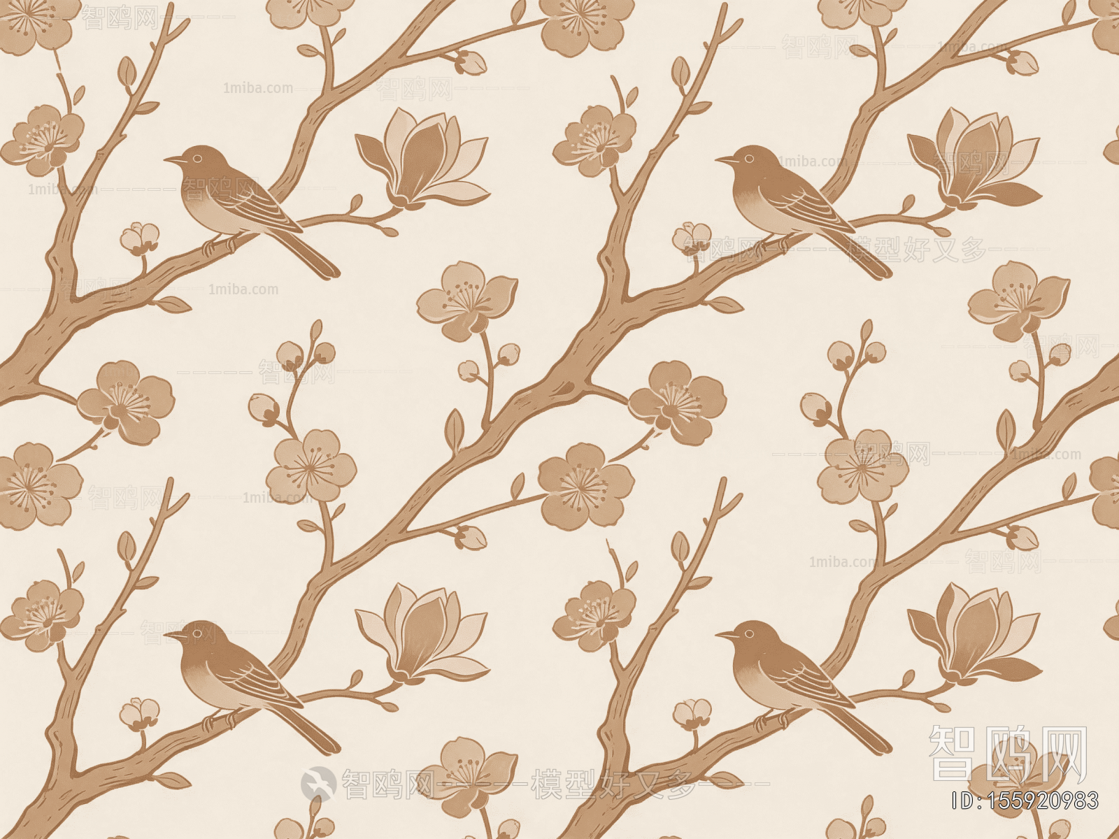 Animal And Plant Pattern Wallpaper