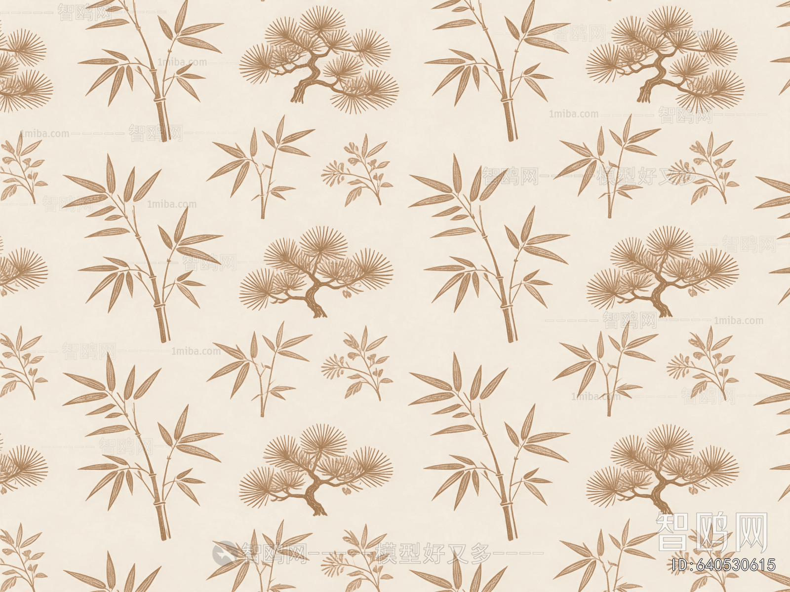 Animal And Plant Pattern Wallpaper