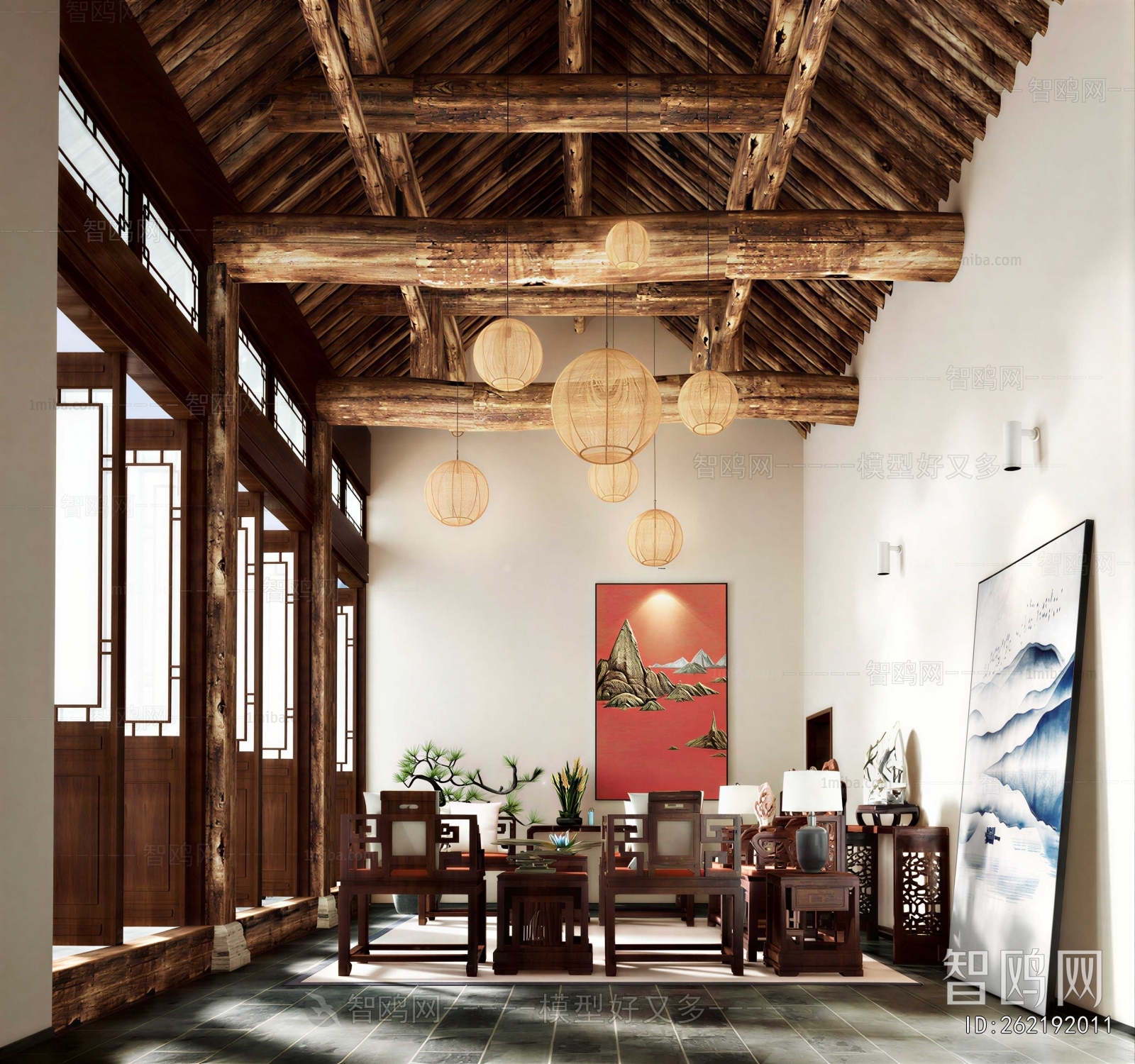 New Chinese Style A Living Room