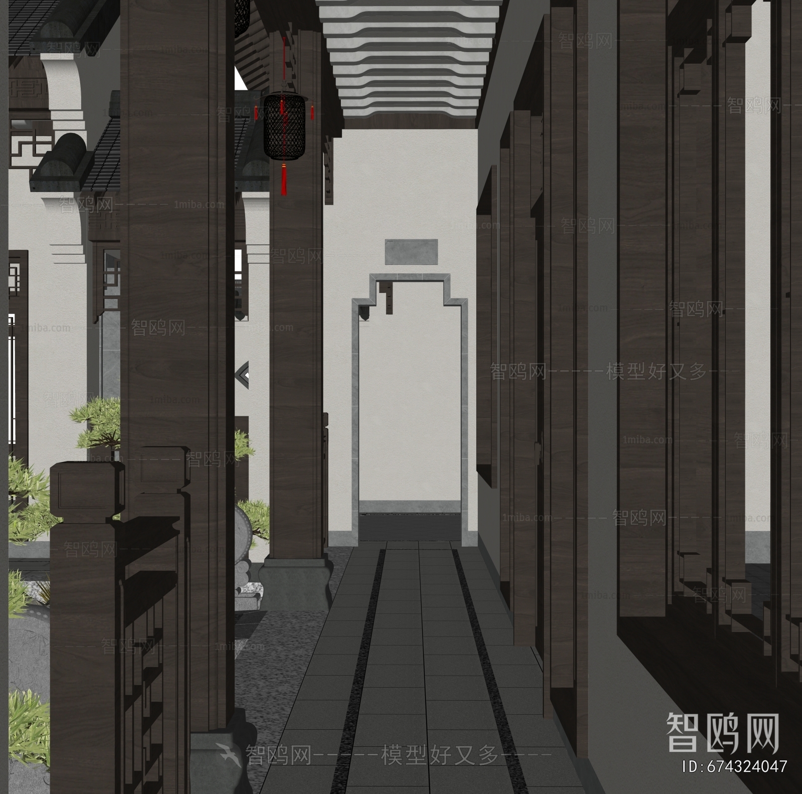 New Chinese Style Hallway