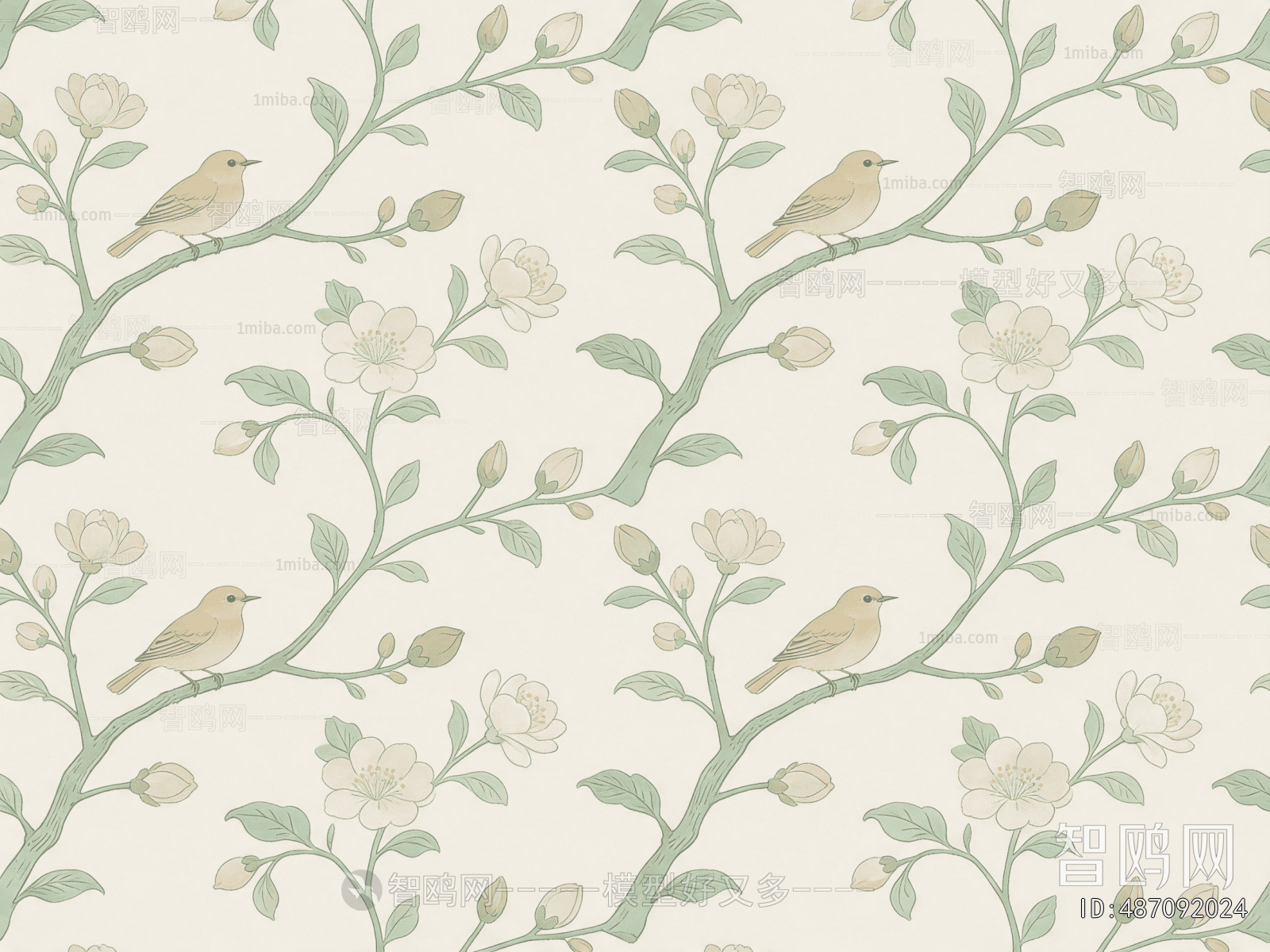 Animal And Plant Pattern Wallpaper