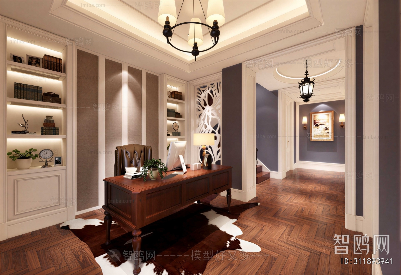 Simple European Style Study Space