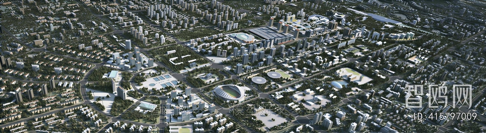 Modern Architectural Bird's-eye View Planning