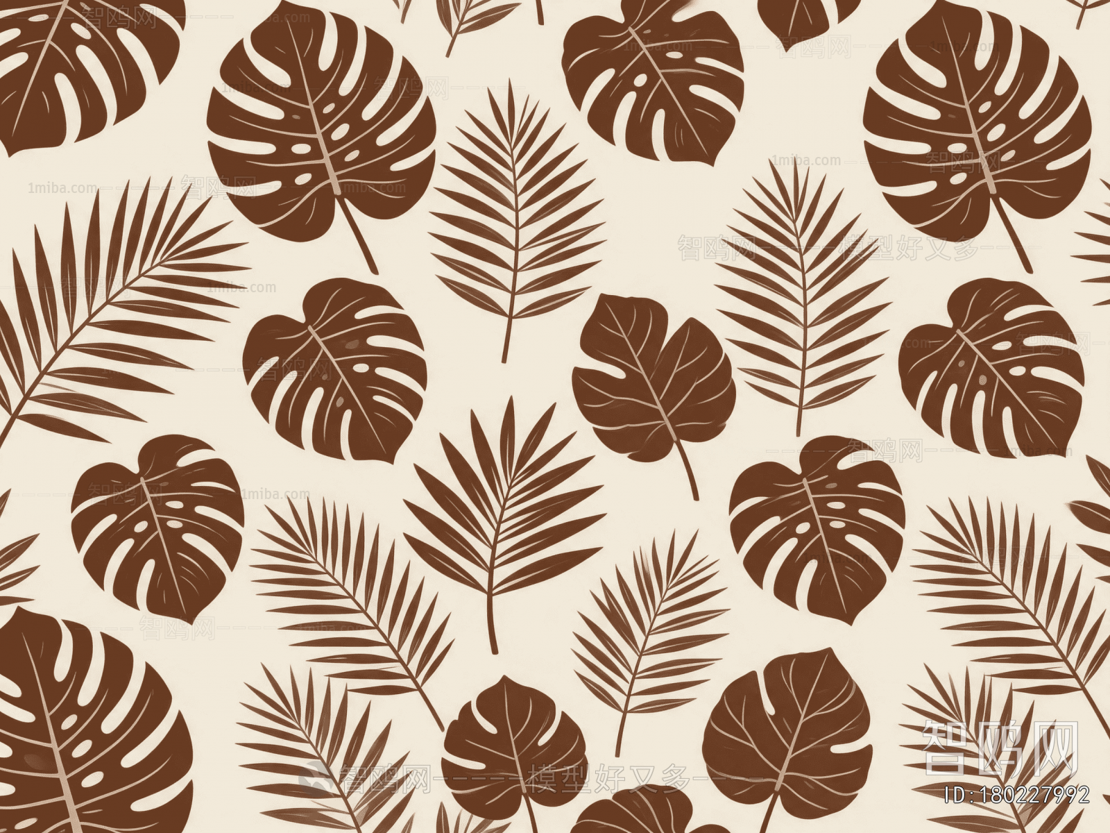 Animal And Plant Pattern Wallpaper