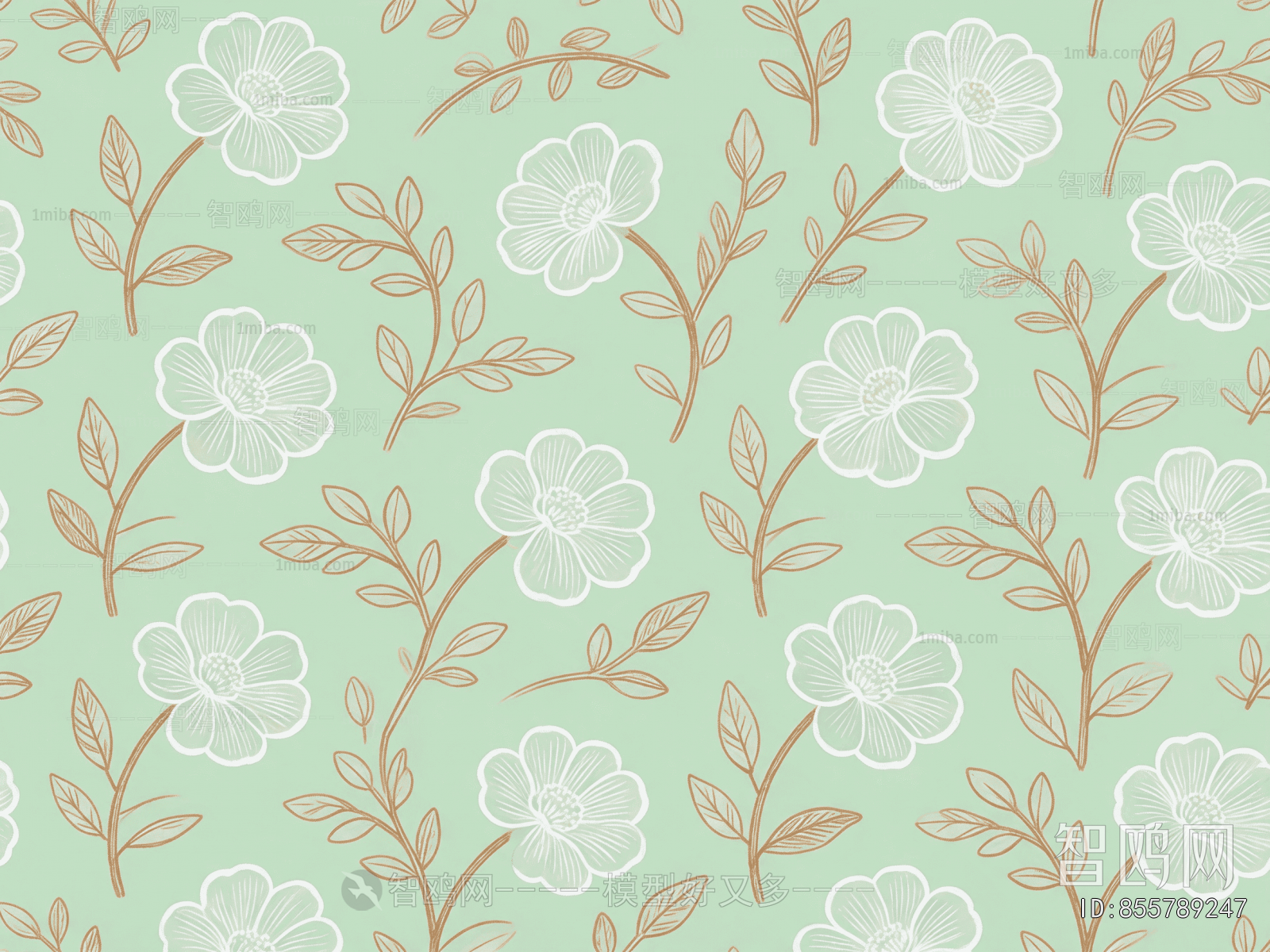 Animal And Plant Pattern Wallpaper