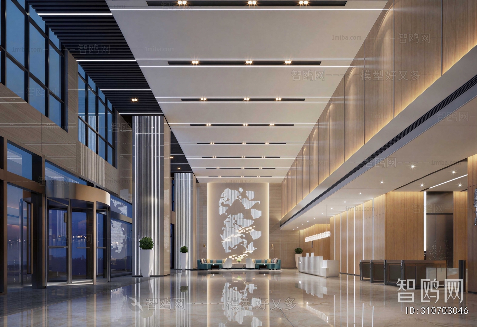 Modern Office Reception Desk