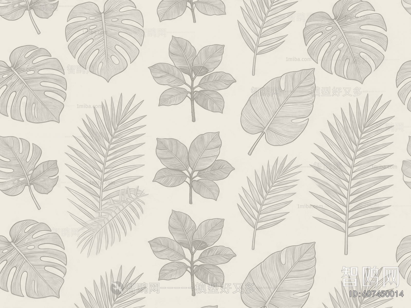 Animal And Plant Pattern Wallpaper