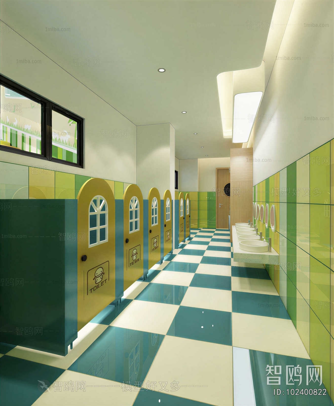 Modern Children's Restroom