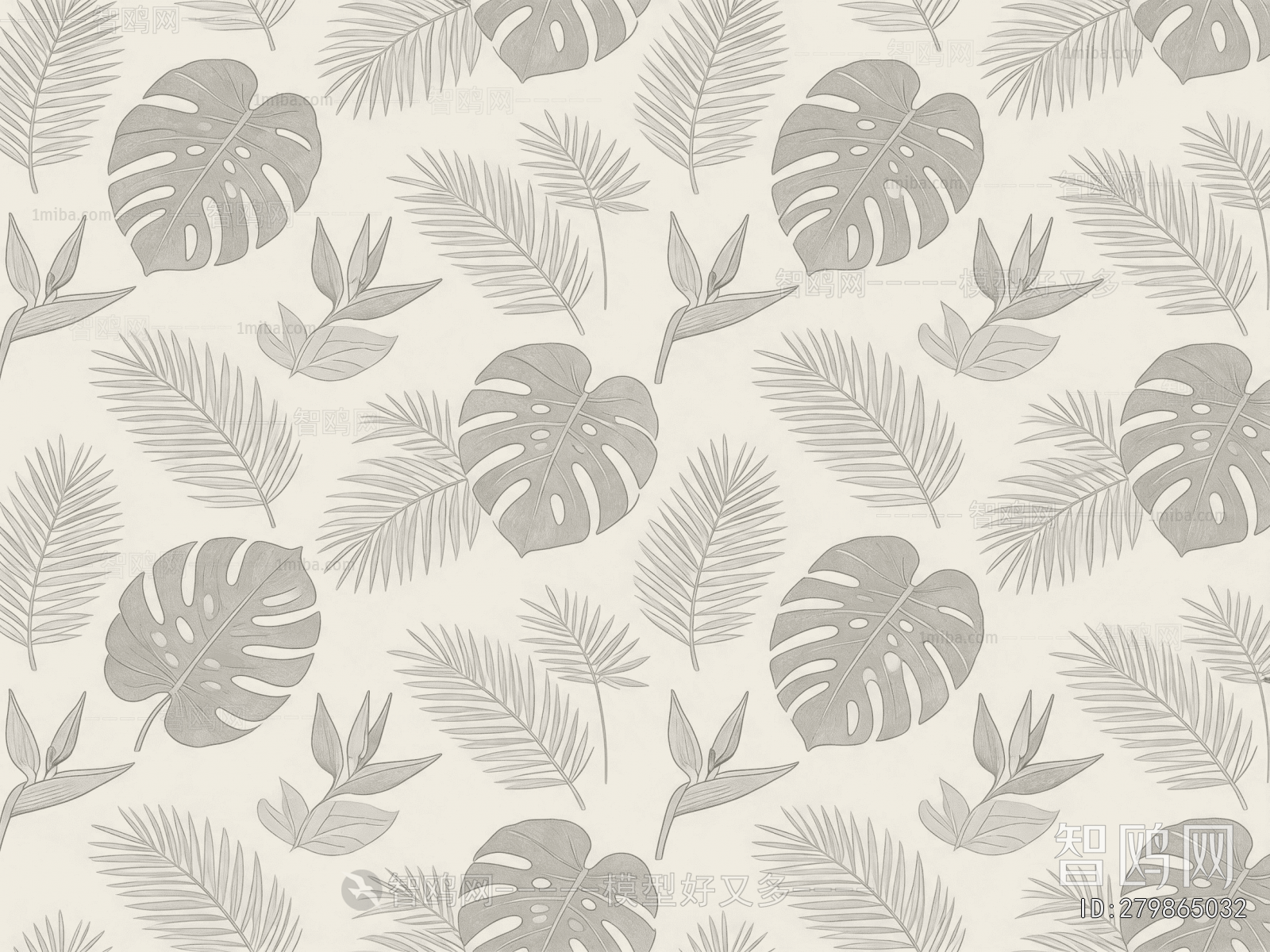Animal And Plant Pattern Wallpaper