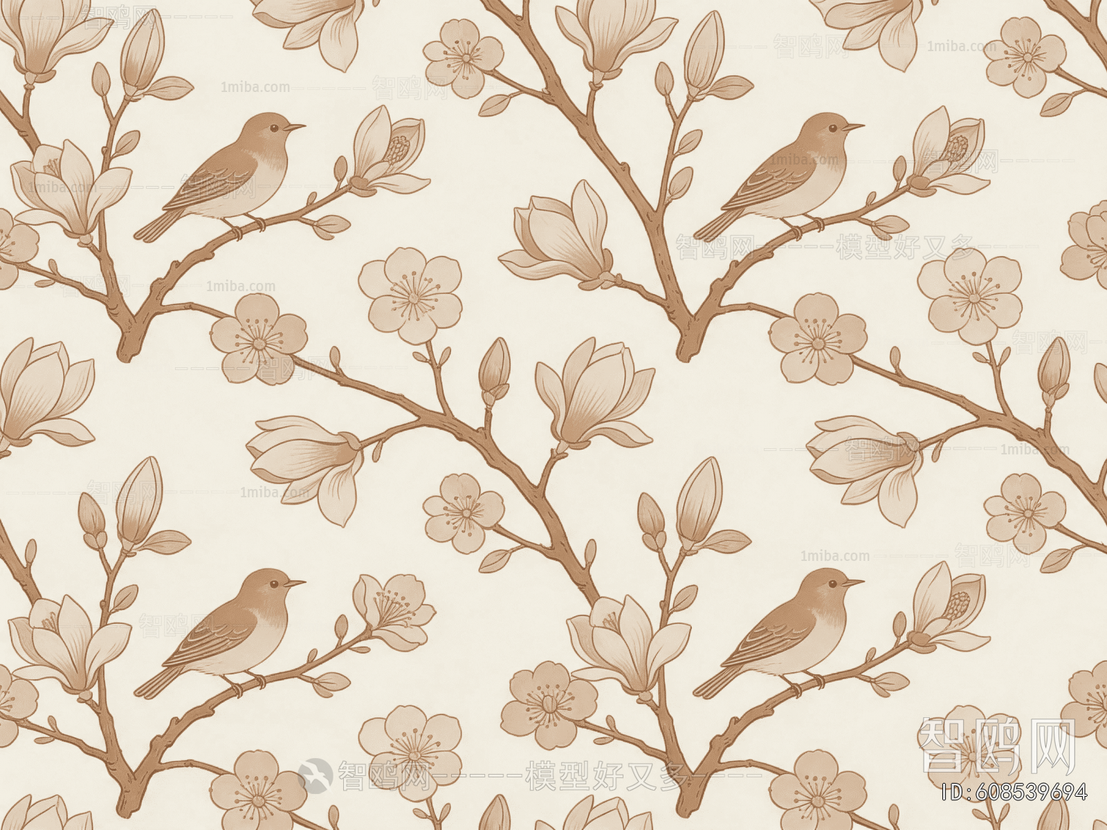 Animal And Plant Pattern Wallpaper
