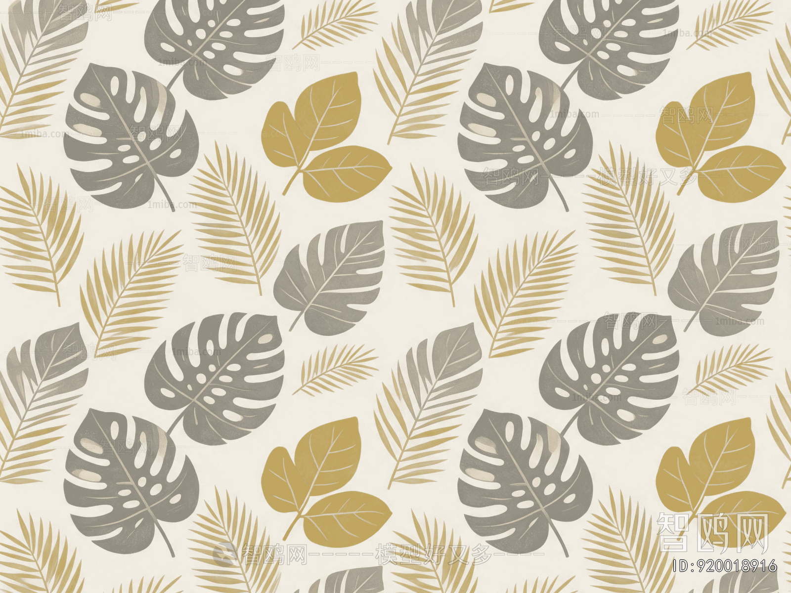 Animal And Plant Pattern Wallpaper