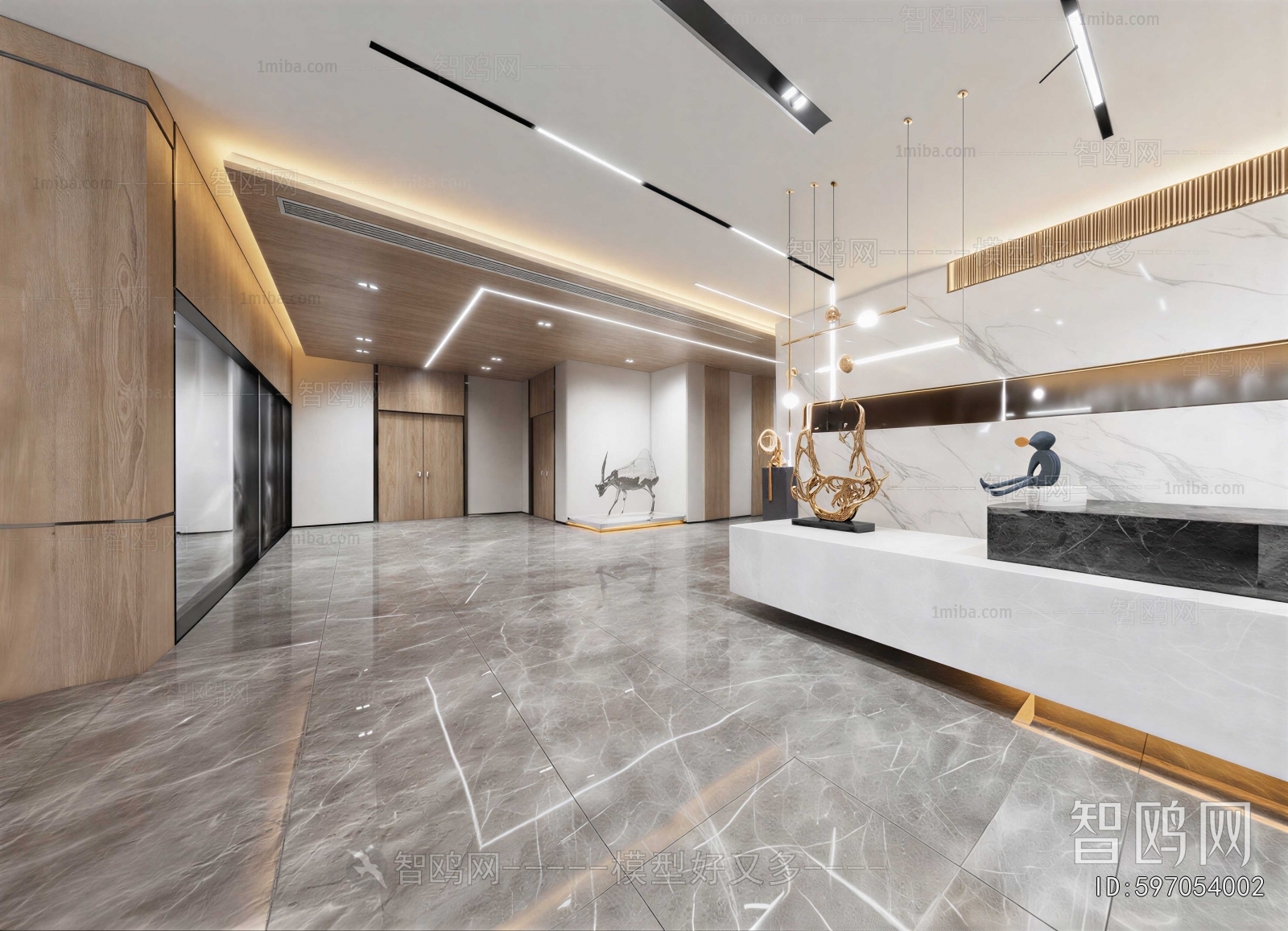 Modern Office Reception Desk