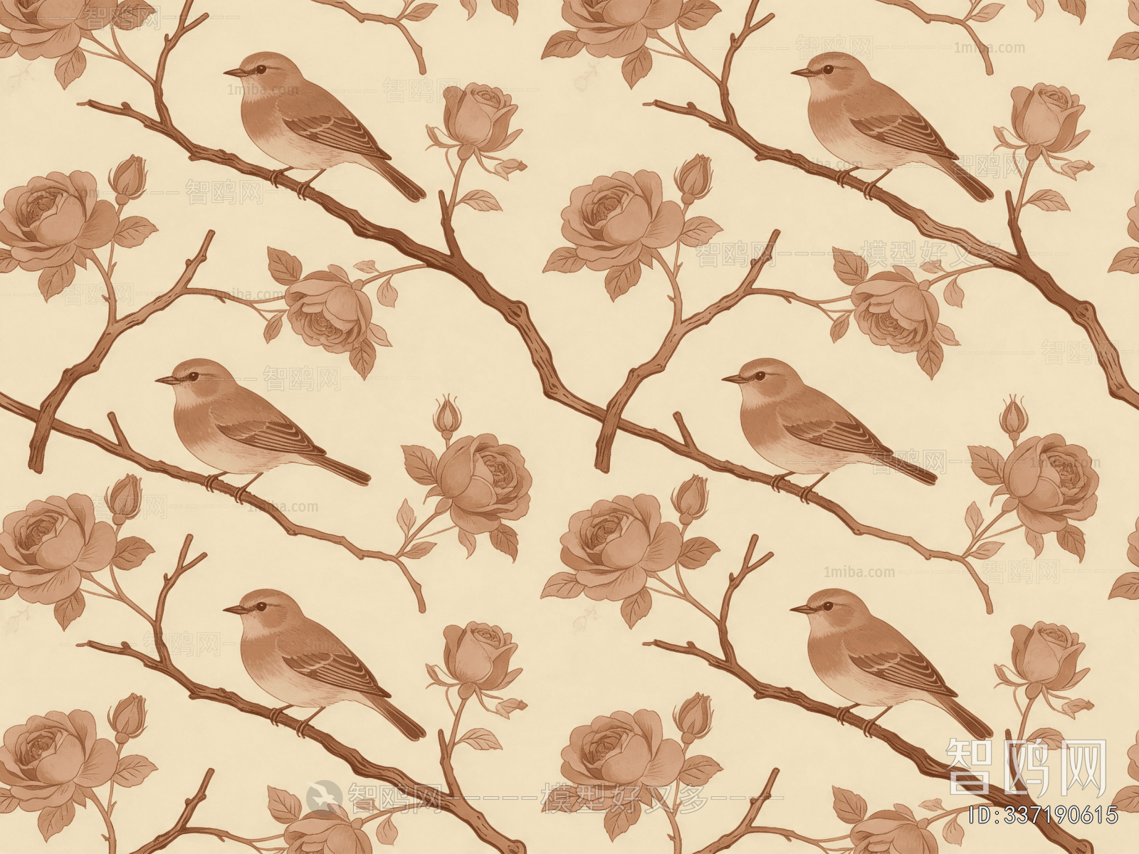 Animal And Plant Pattern Wallpaper
