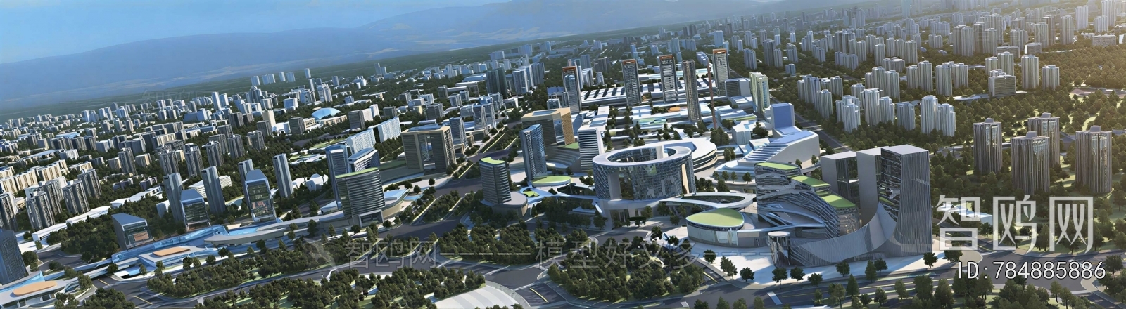 Modern Architectural Bird's-eye View Planning