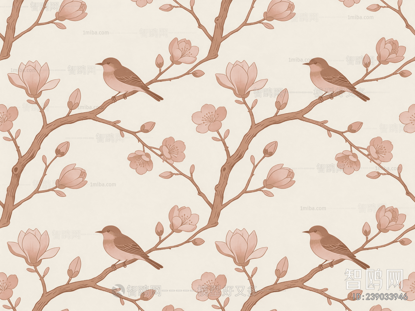 Animal And Plant Pattern Wallpaper