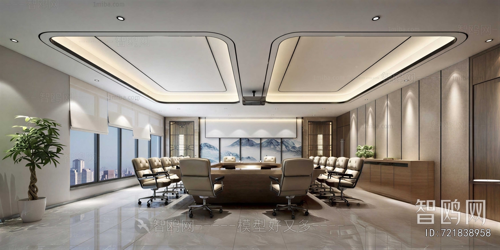 New Chinese Style Meeting Room