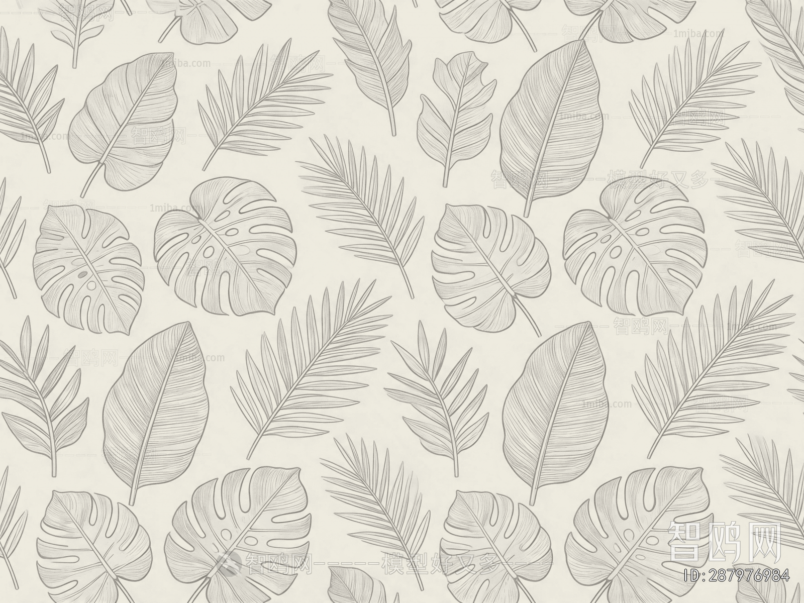 Animal And Plant Pattern Wallpaper
