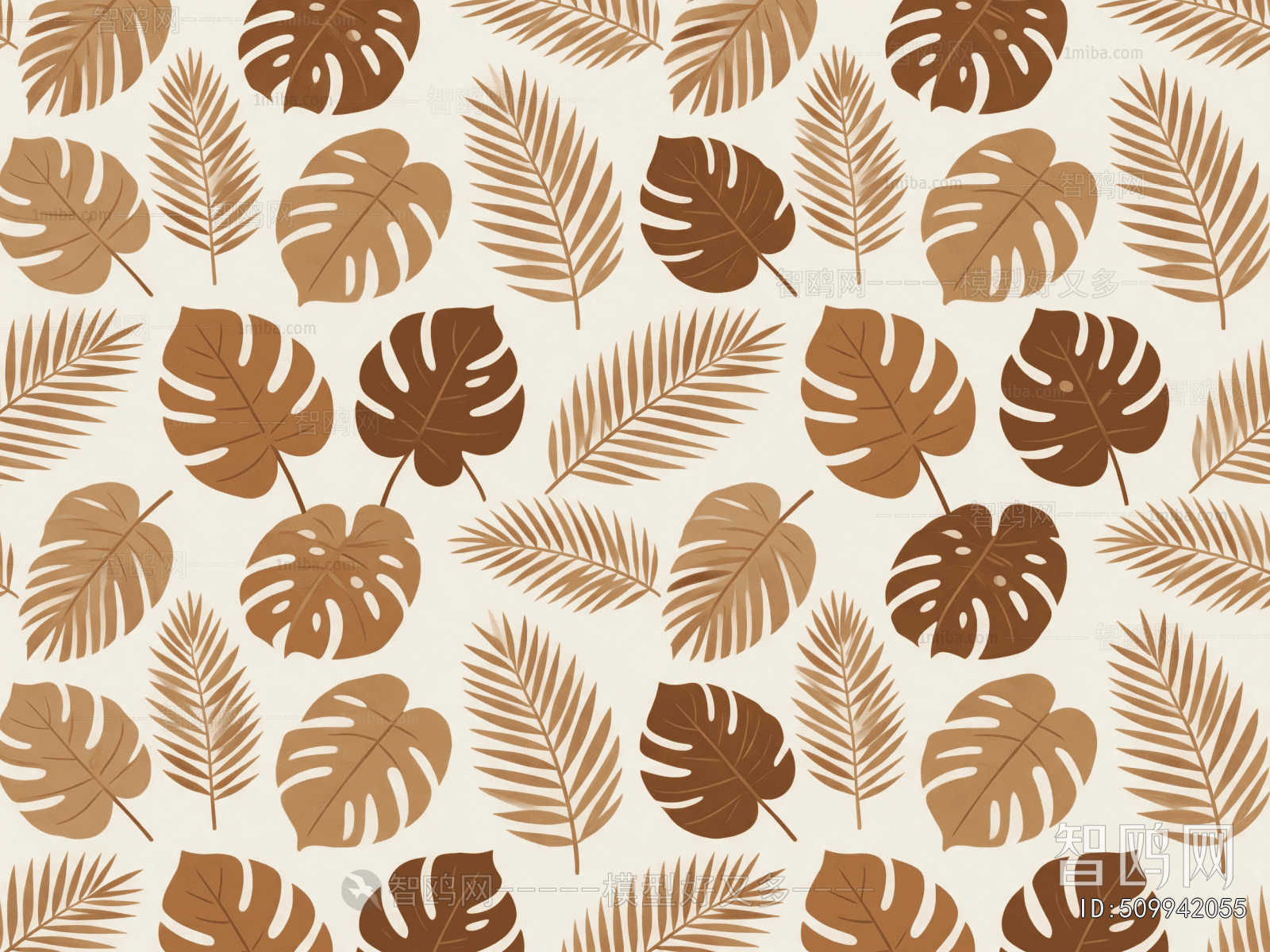 Animal And Plant Pattern Wallpaper