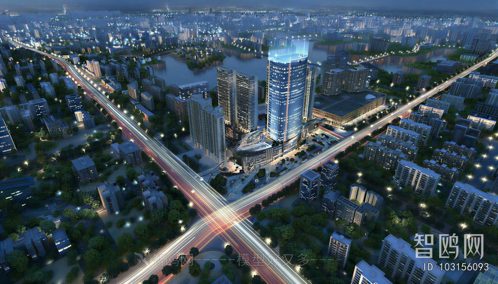 Modern Architectural Bird's-eye View Planning