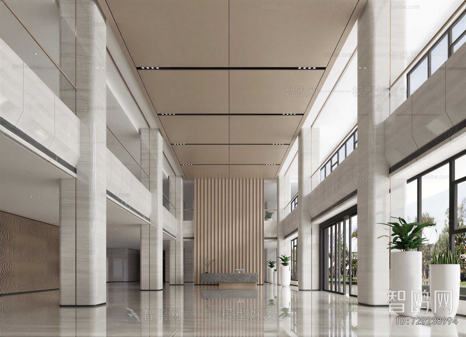 Modern Office Reception Desk