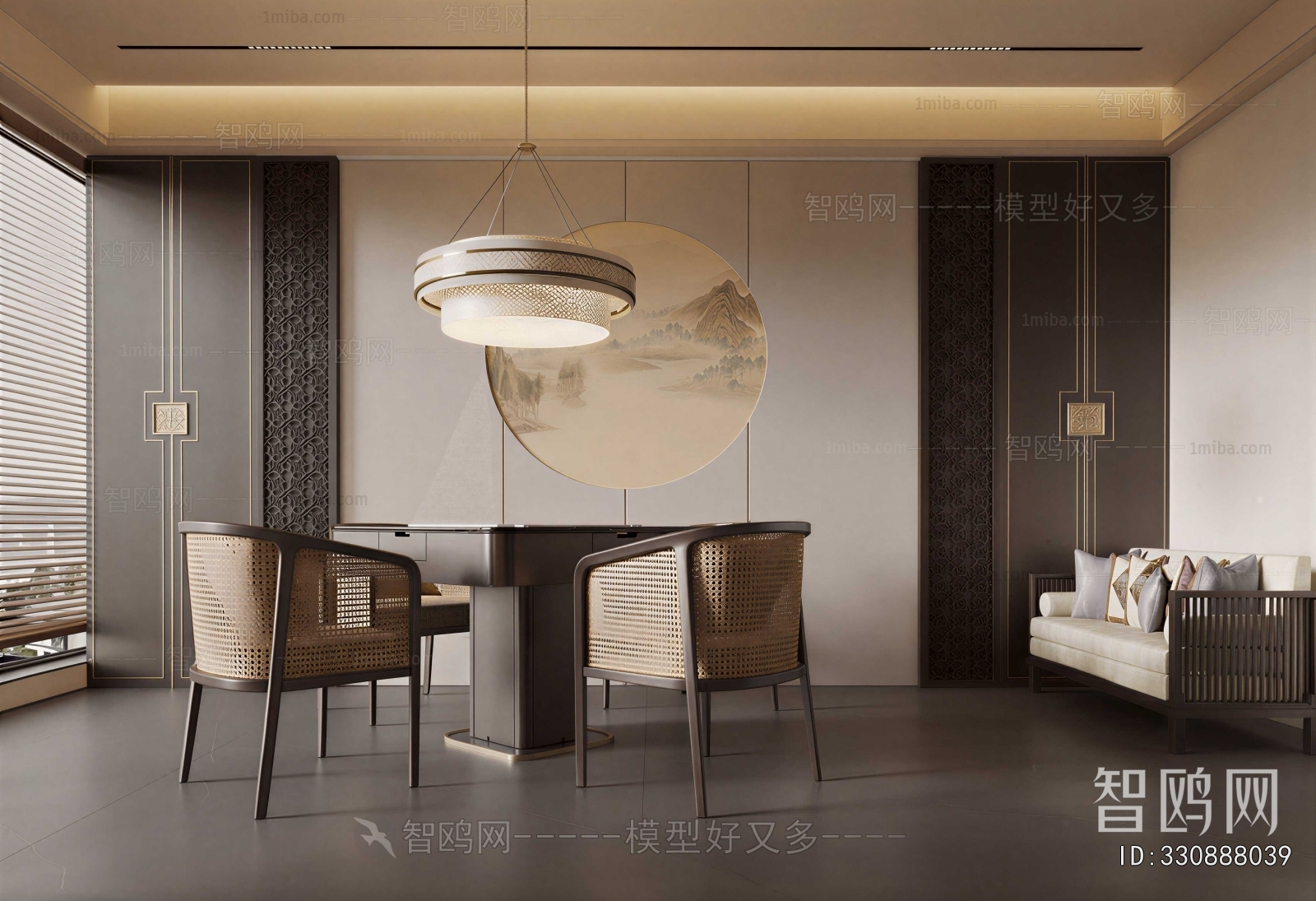 New Chinese Style Chess And Card Room