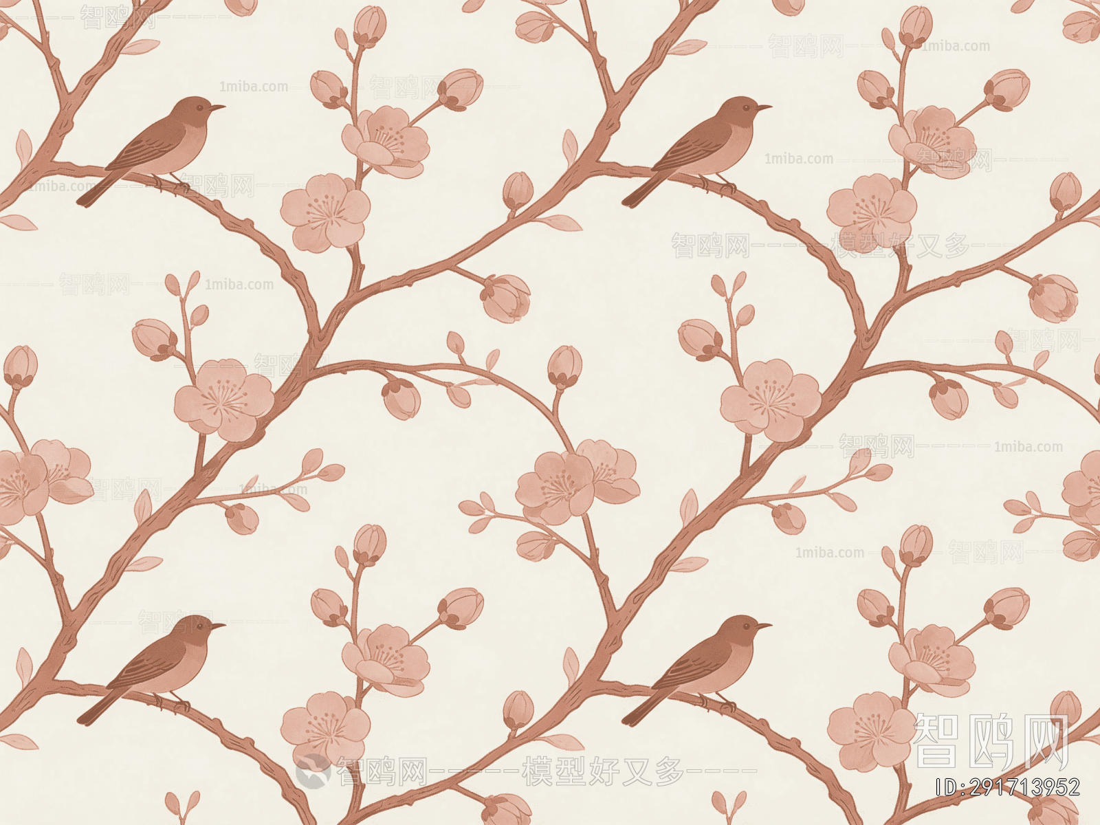 Animal And Plant Pattern Wallpaper