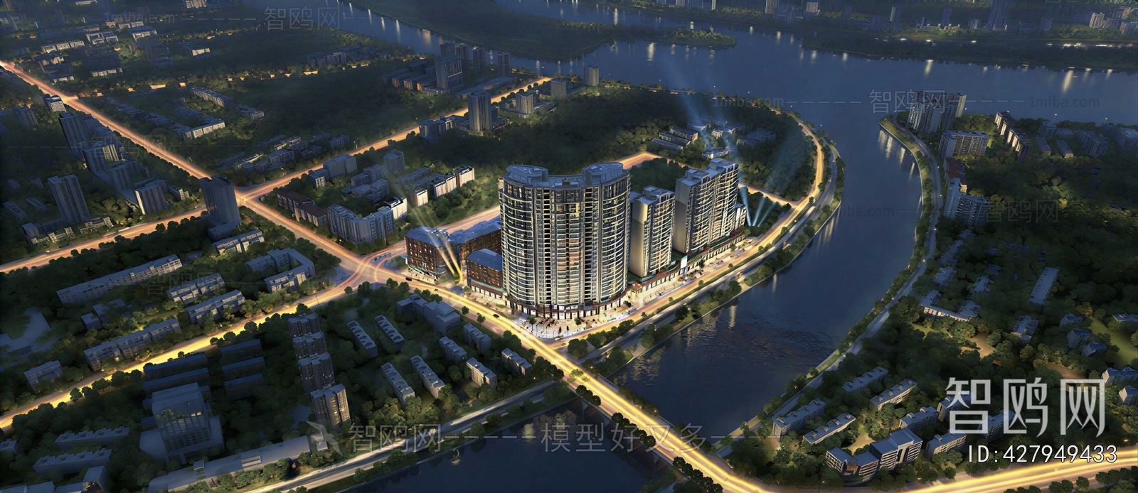 Modern Architectural Bird's-eye View Planning