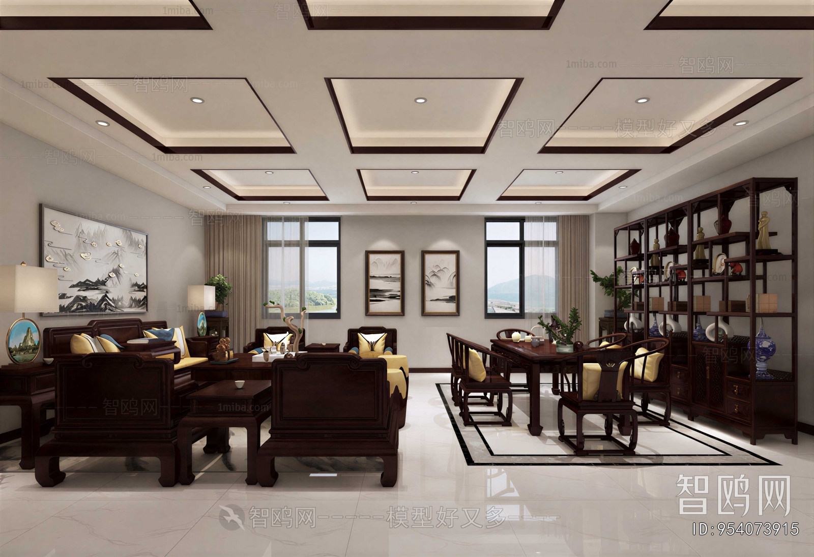 New Chinese Style A Living Room