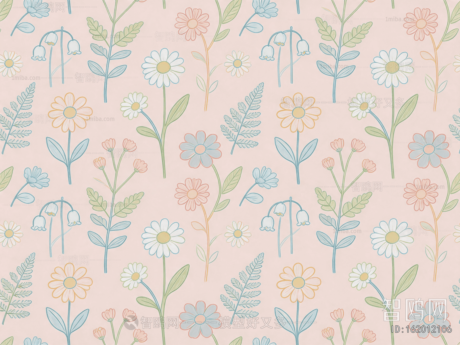 Animal And Plant Pattern Wallpaper