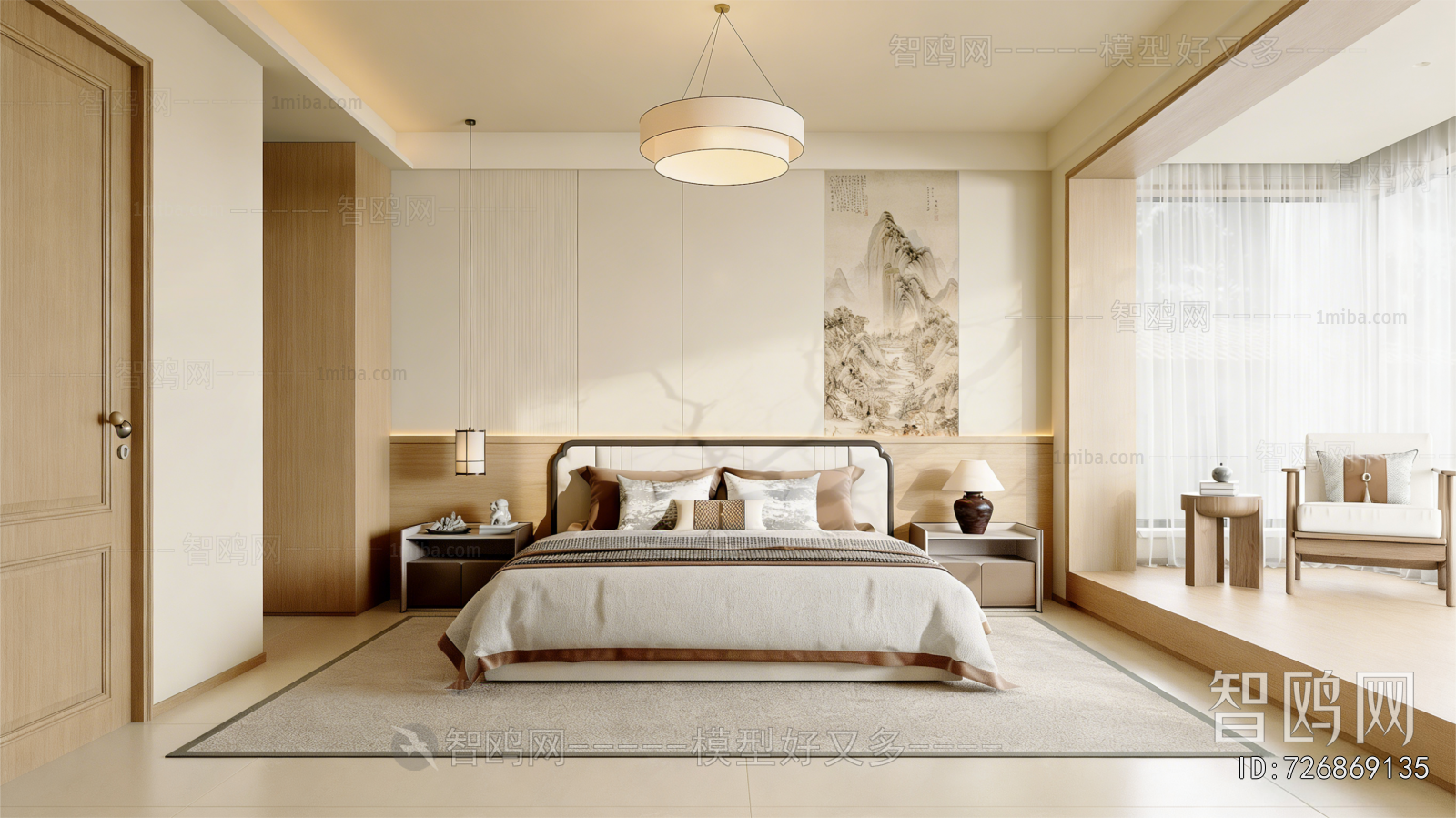 New Chinese Style Bedroom