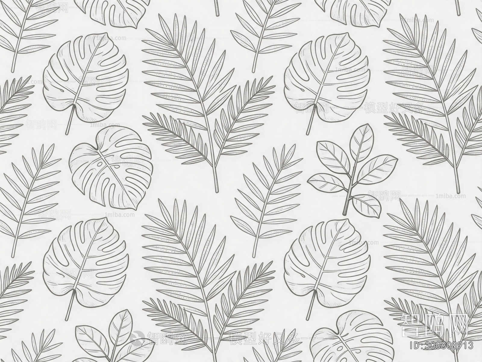 Animal And Plant Pattern Wallpaper