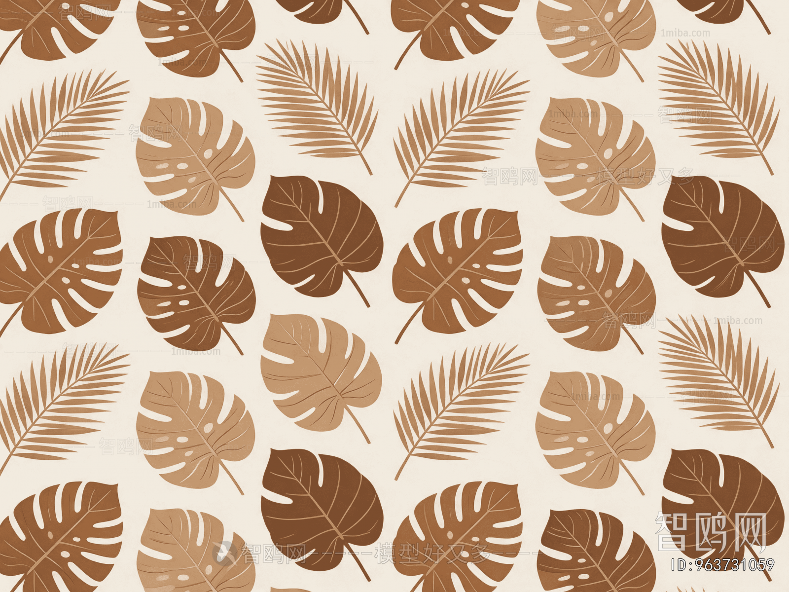 Animal And Plant Pattern Wallpaper