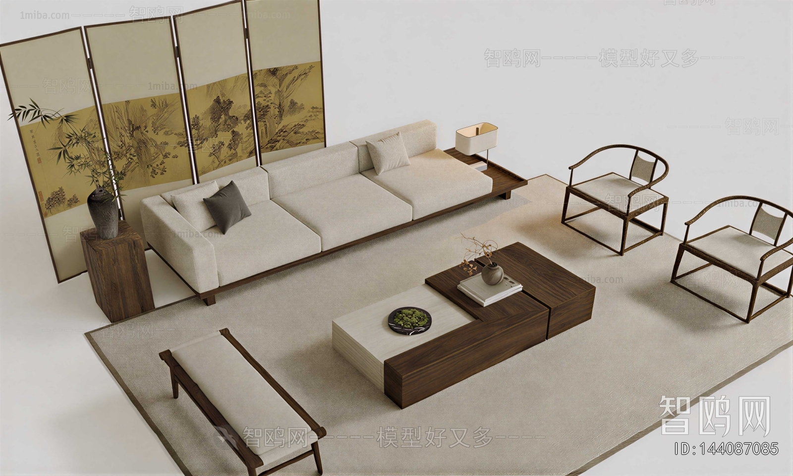 New Chinese Style Sofa Combination