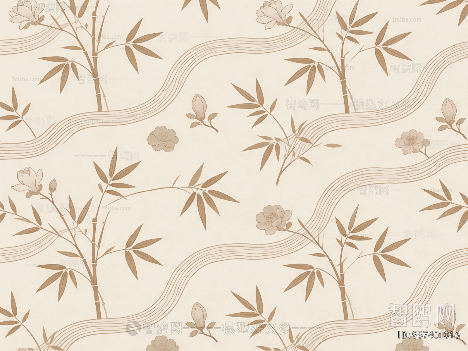 Animal And Plant Pattern Wallpaper