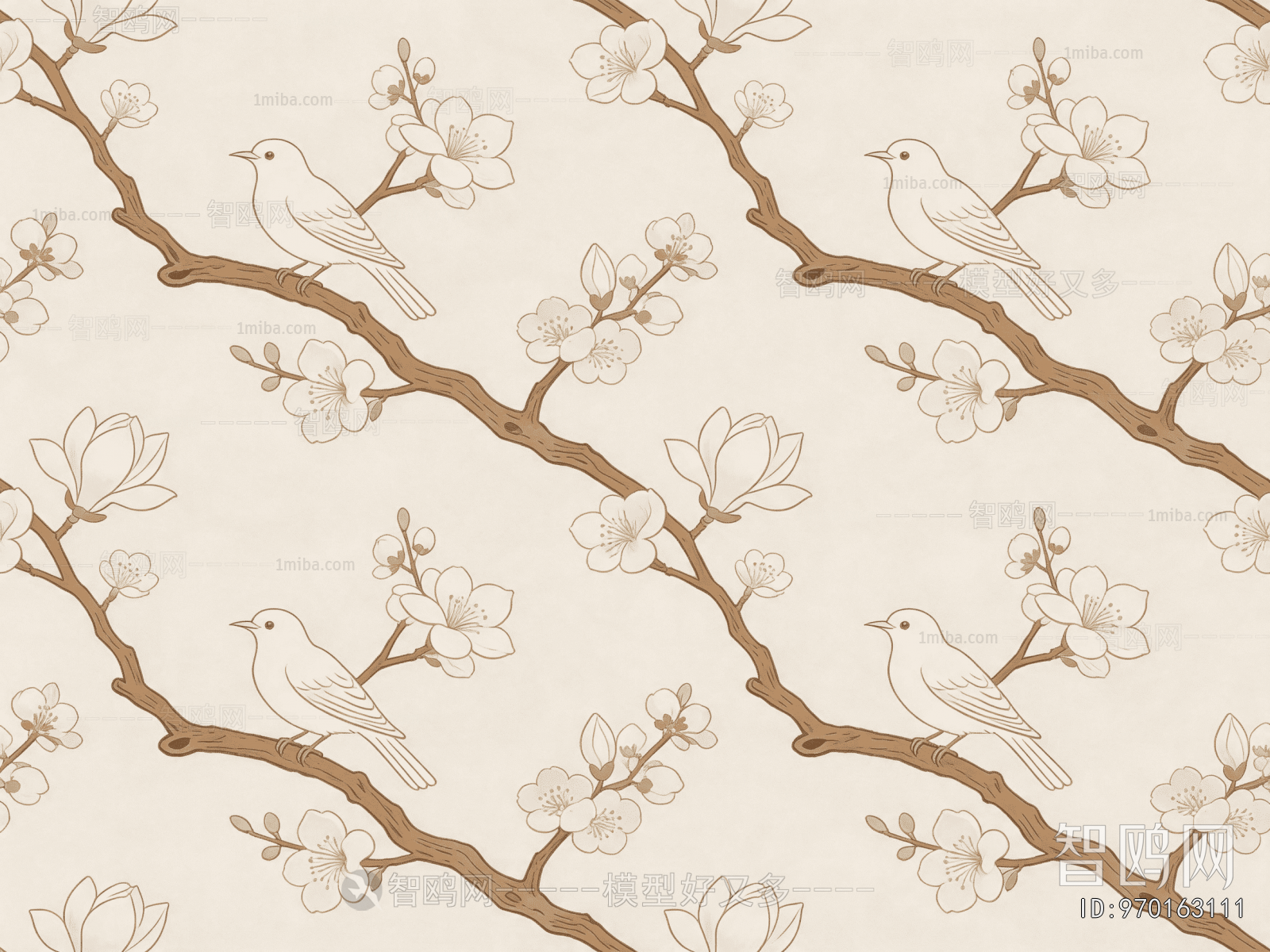Animal And Plant Pattern Wallpaper
