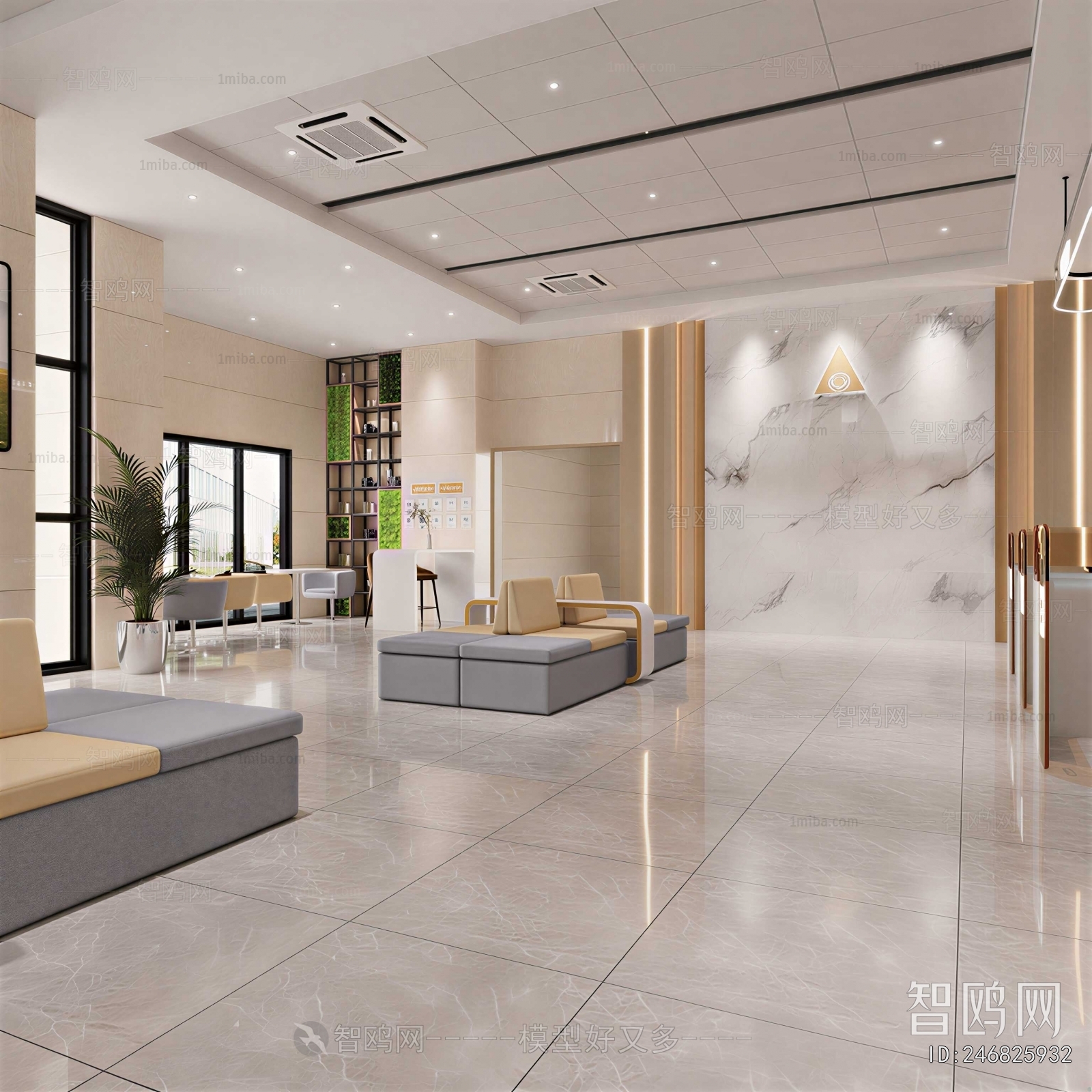 Modern Office Reception Desk