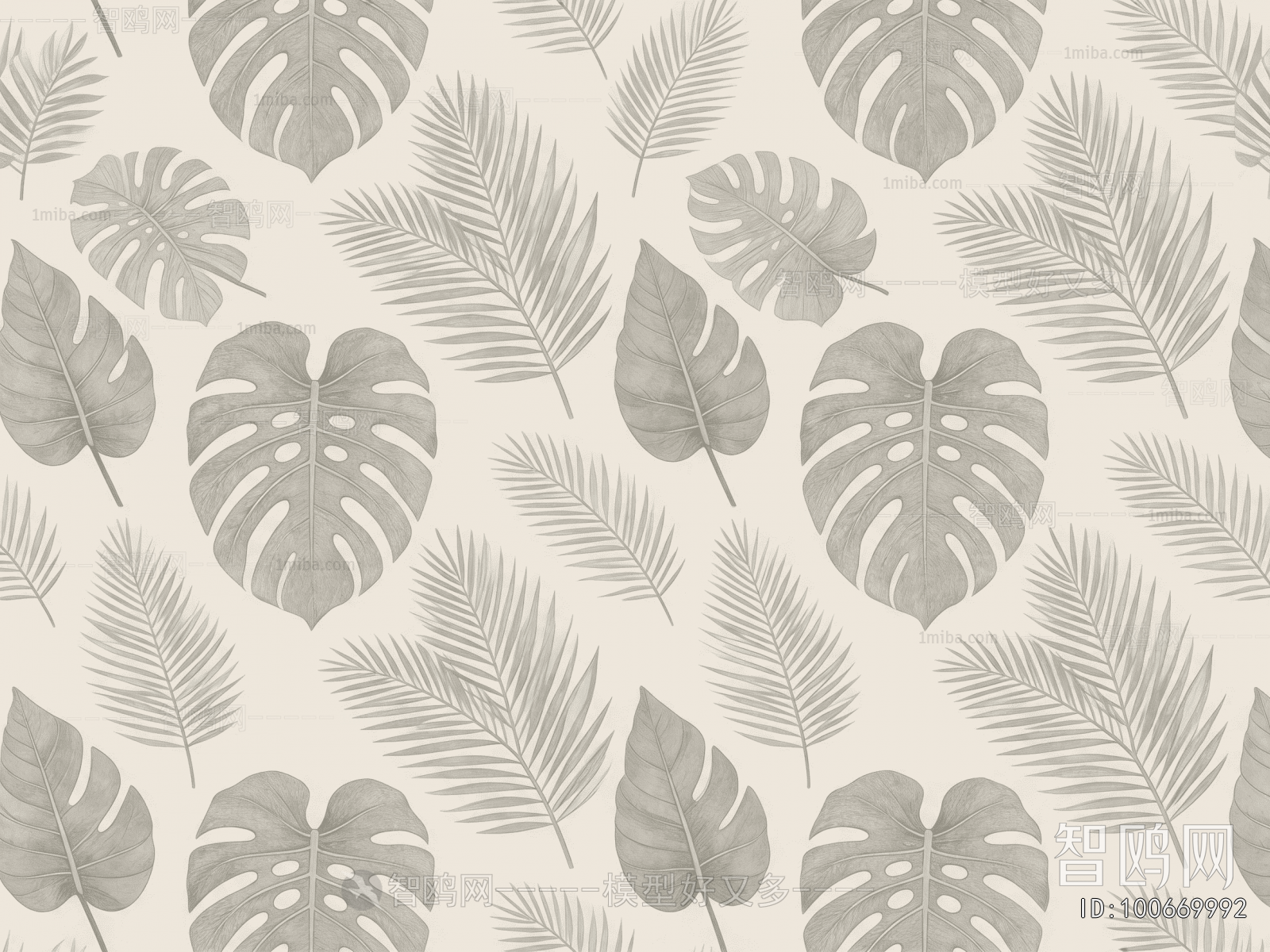 Animal And Plant Pattern Wallpaper