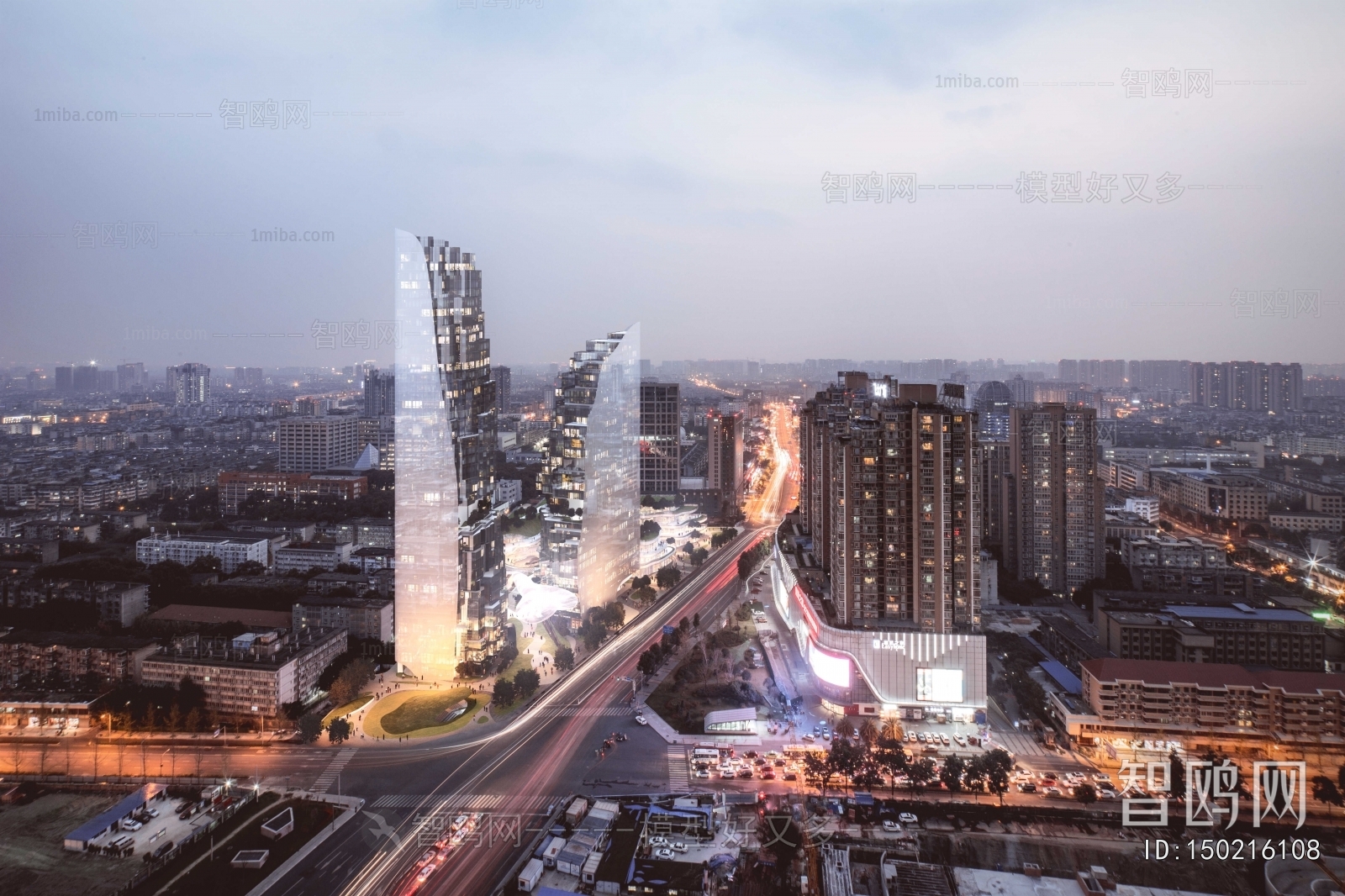 Modern Architectural Bird's-eye View Planning