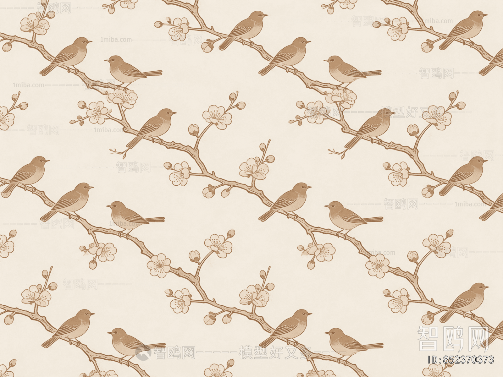 Animal And Plant Pattern Wallpaper