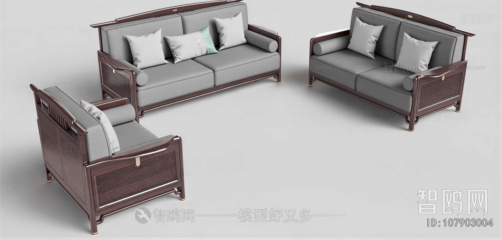 New Chinese Style Sofa Combination