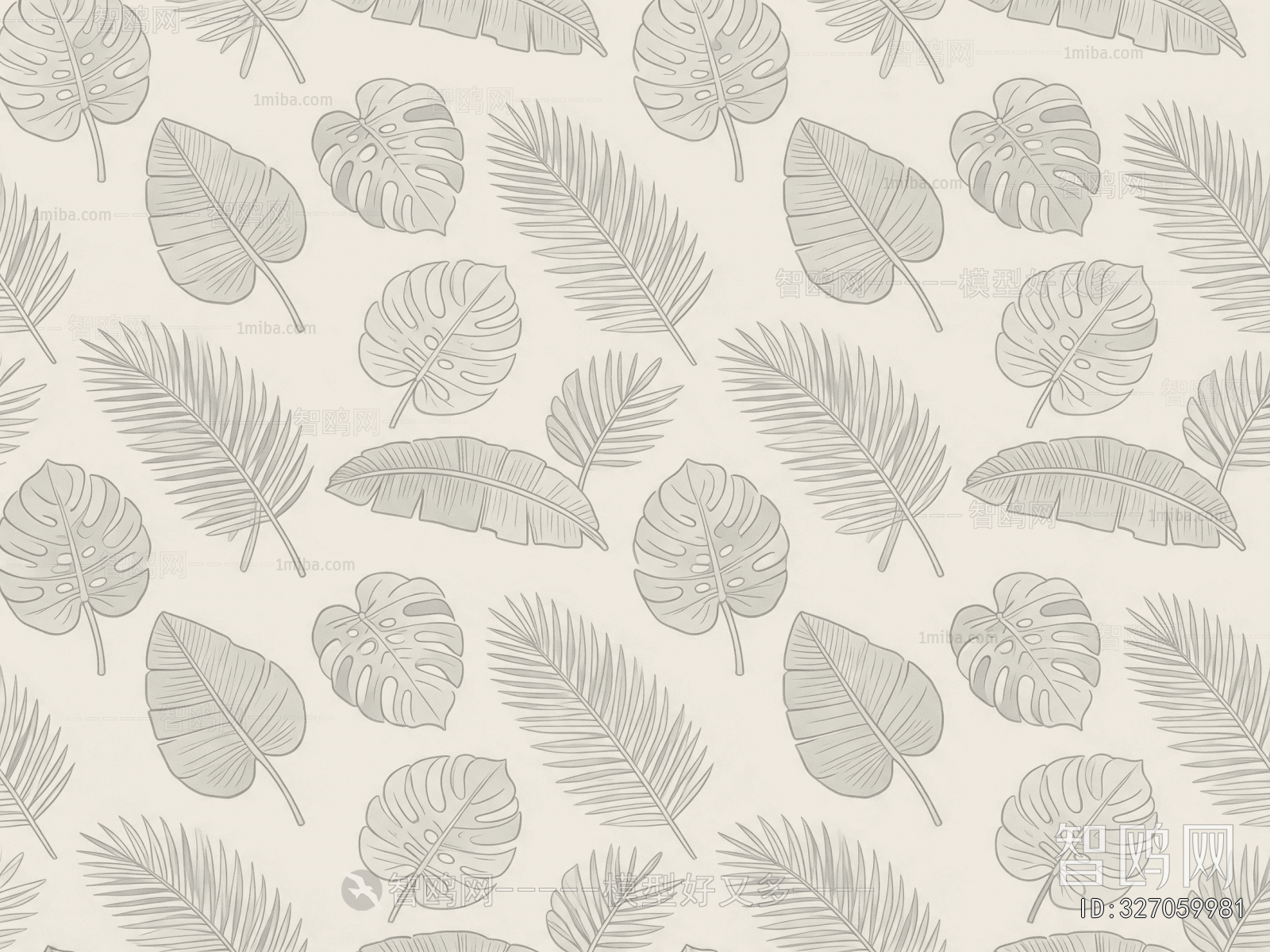 Animal And Plant Pattern Wallpaper