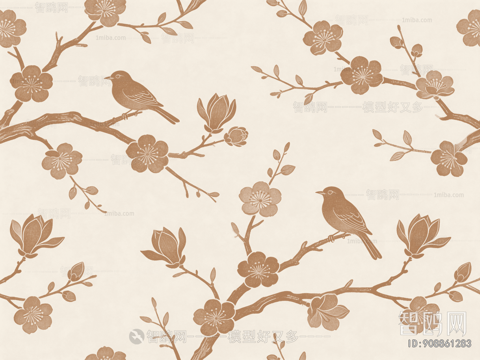 Animal And Plant Pattern Wallpaper