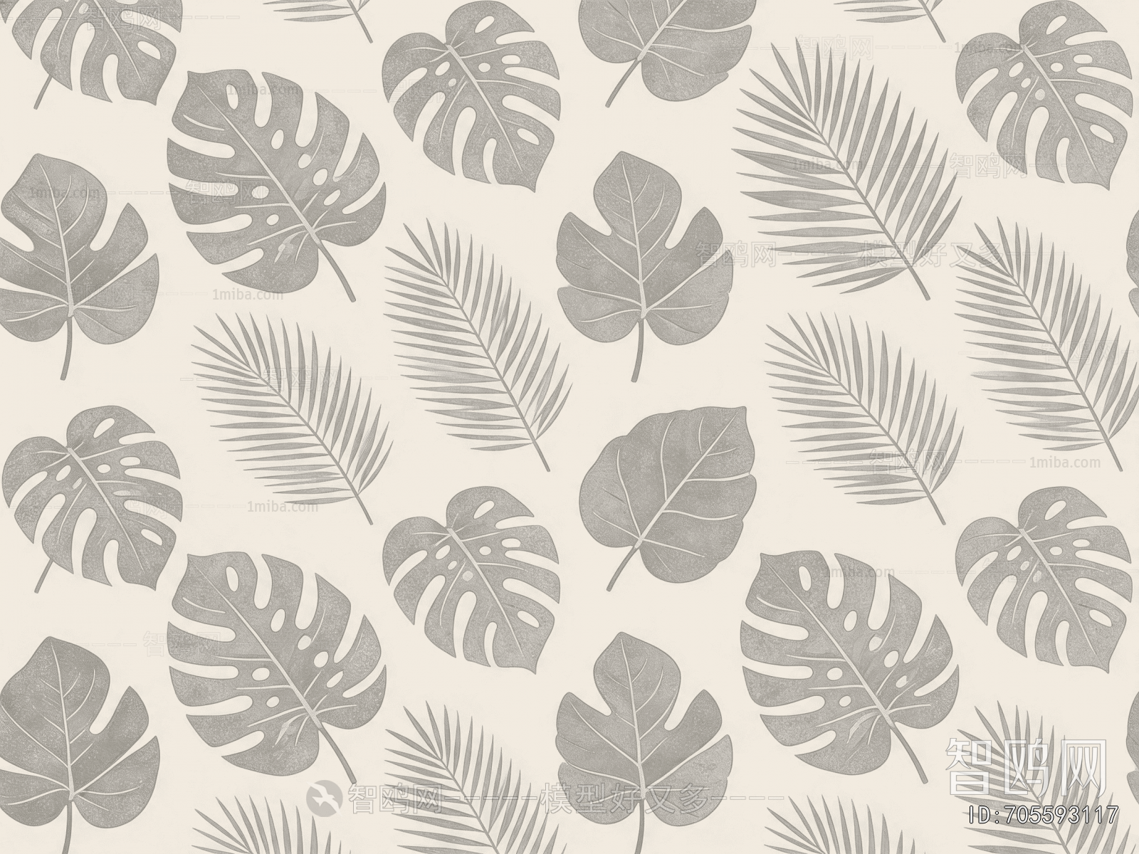 Animal And Plant Pattern Wallpaper