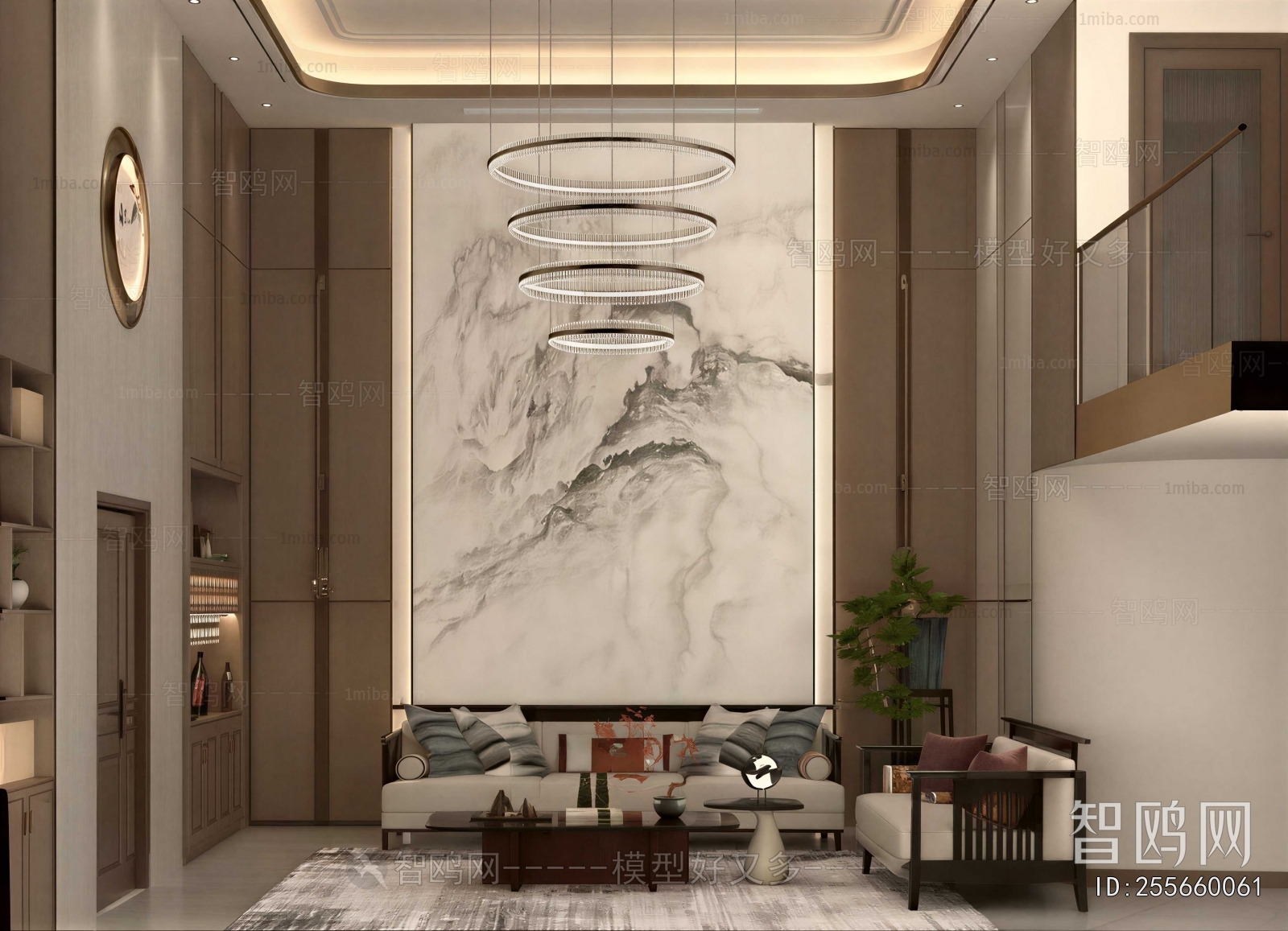New Chinese Style A Living Room