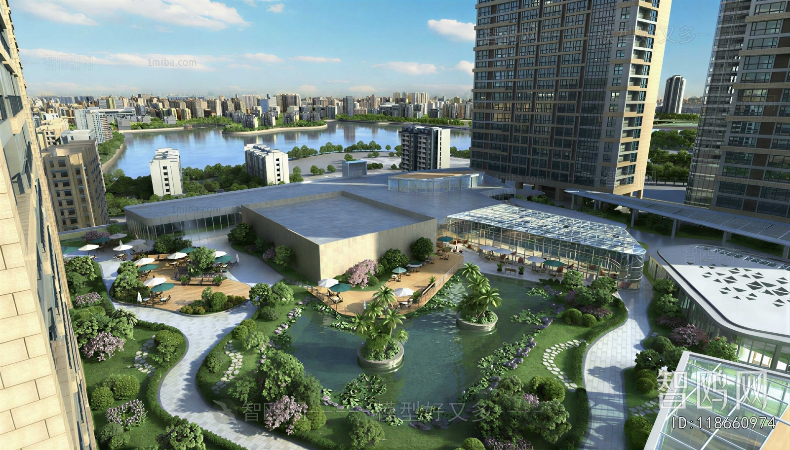 Modern Architectural Bird's-eye View Planning