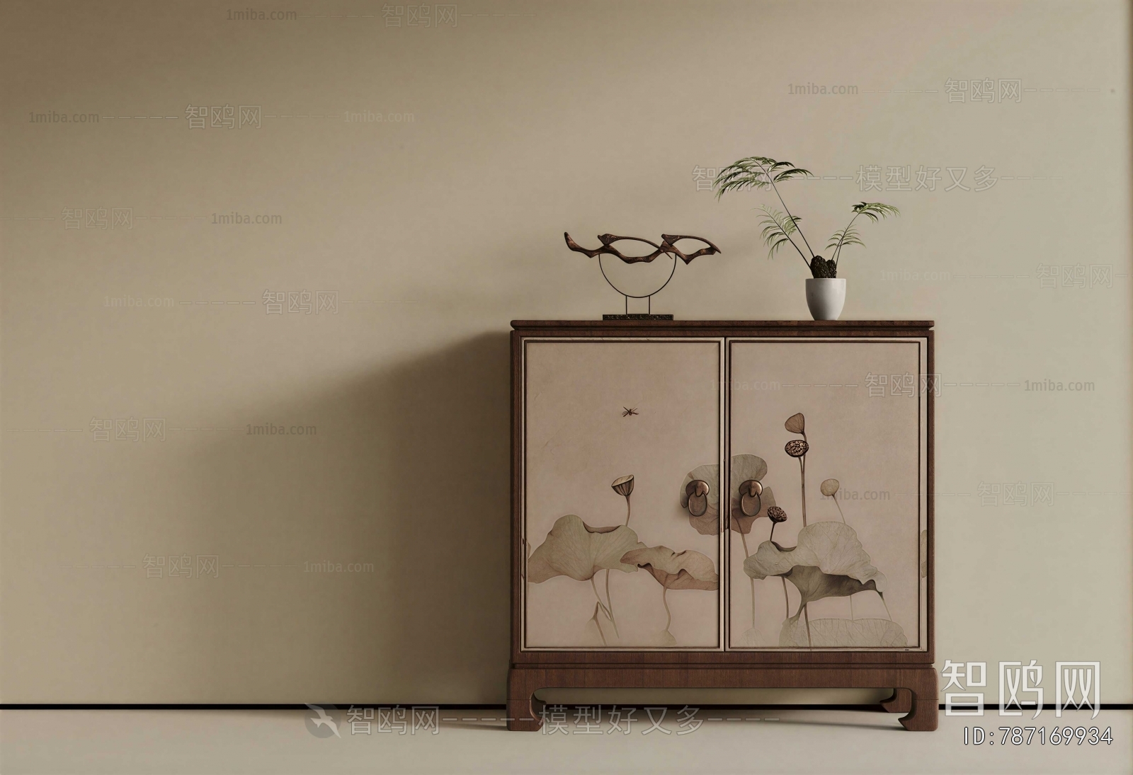 New Chinese Style Side Cabinet