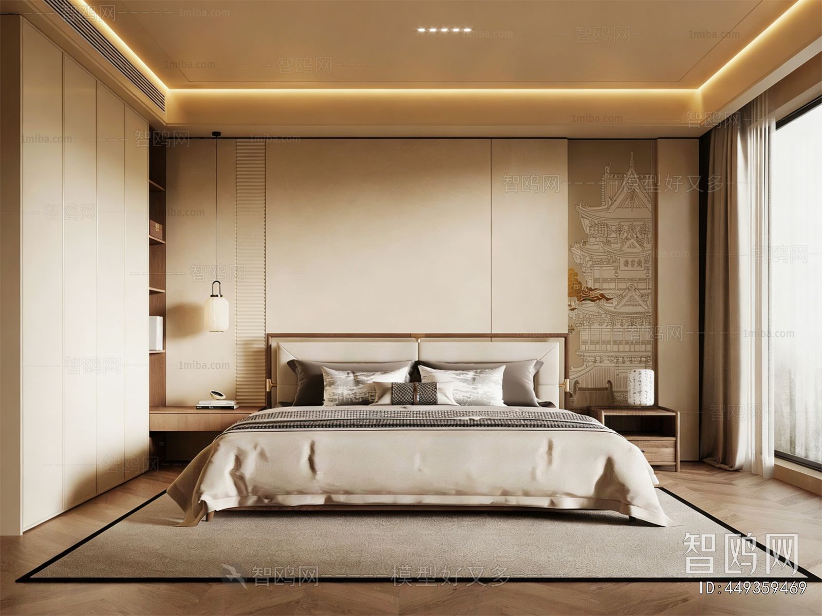 New Chinese Style Bedroom