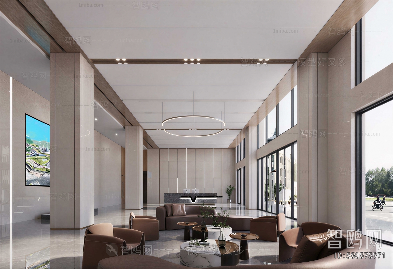 Modern Office Reception Desk