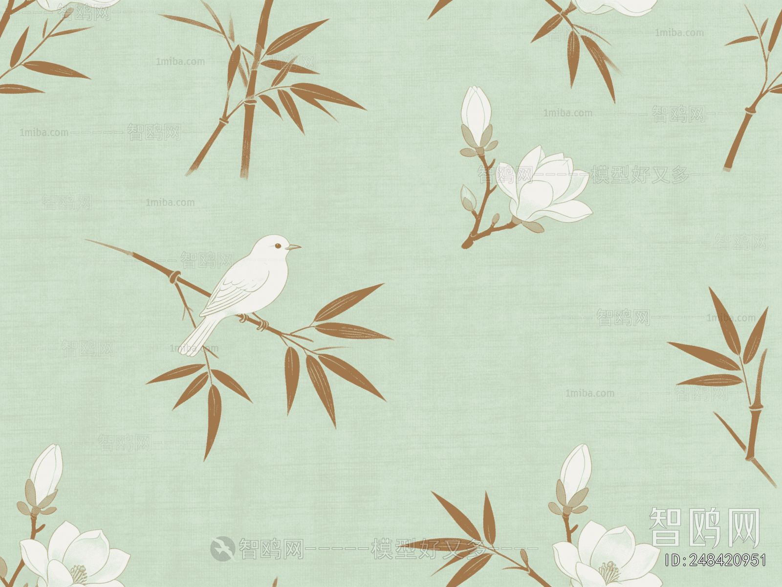 Animal And Plant Pattern Wallpaper