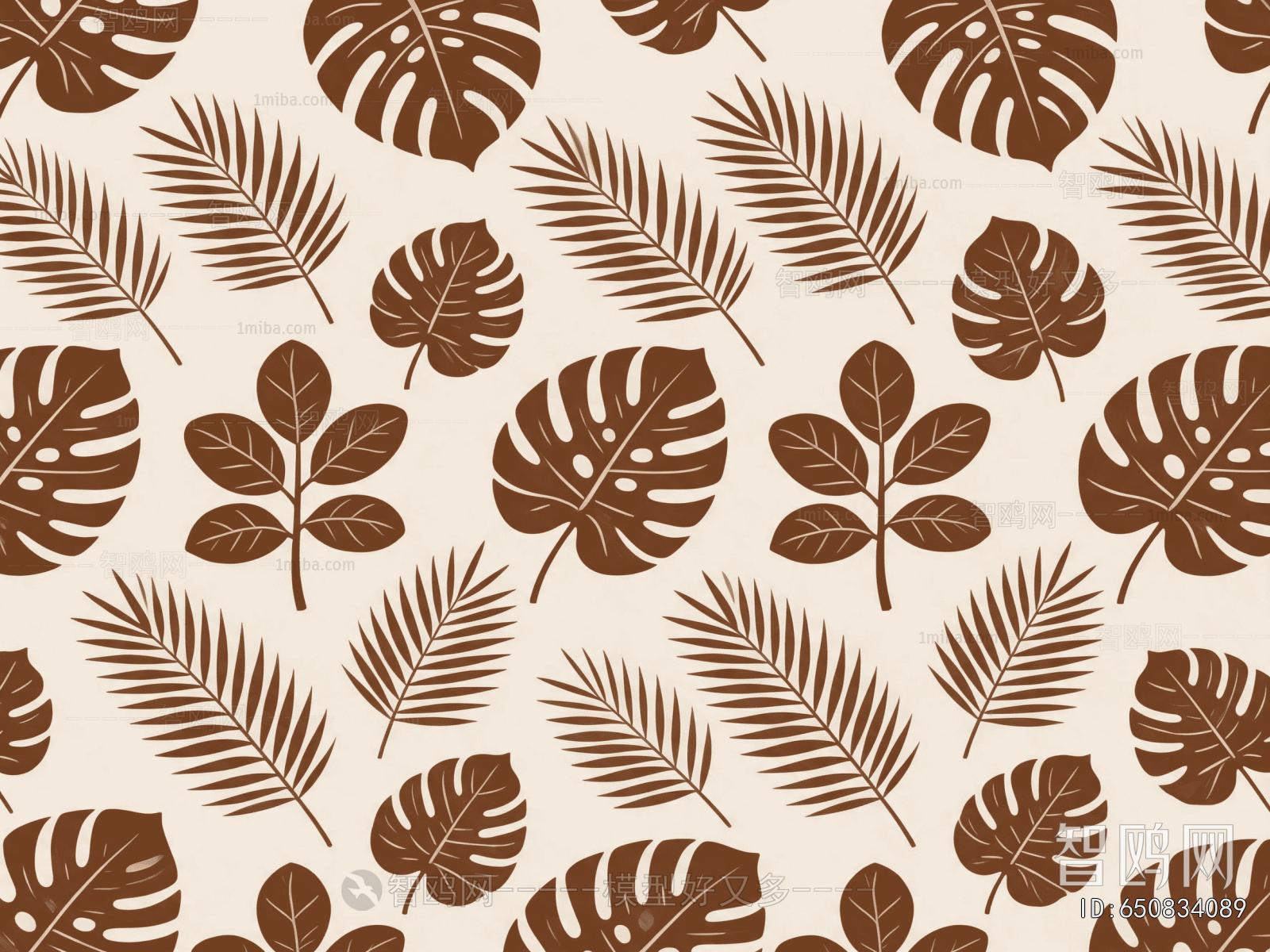 Animal And Plant Pattern Wallpaper